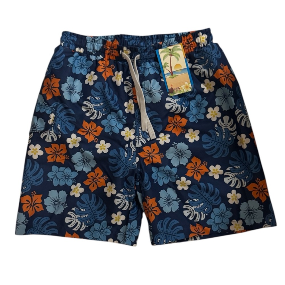 Tropical Floral Boy’s Swim Shorts Ultraviolet Protection Factor 50+